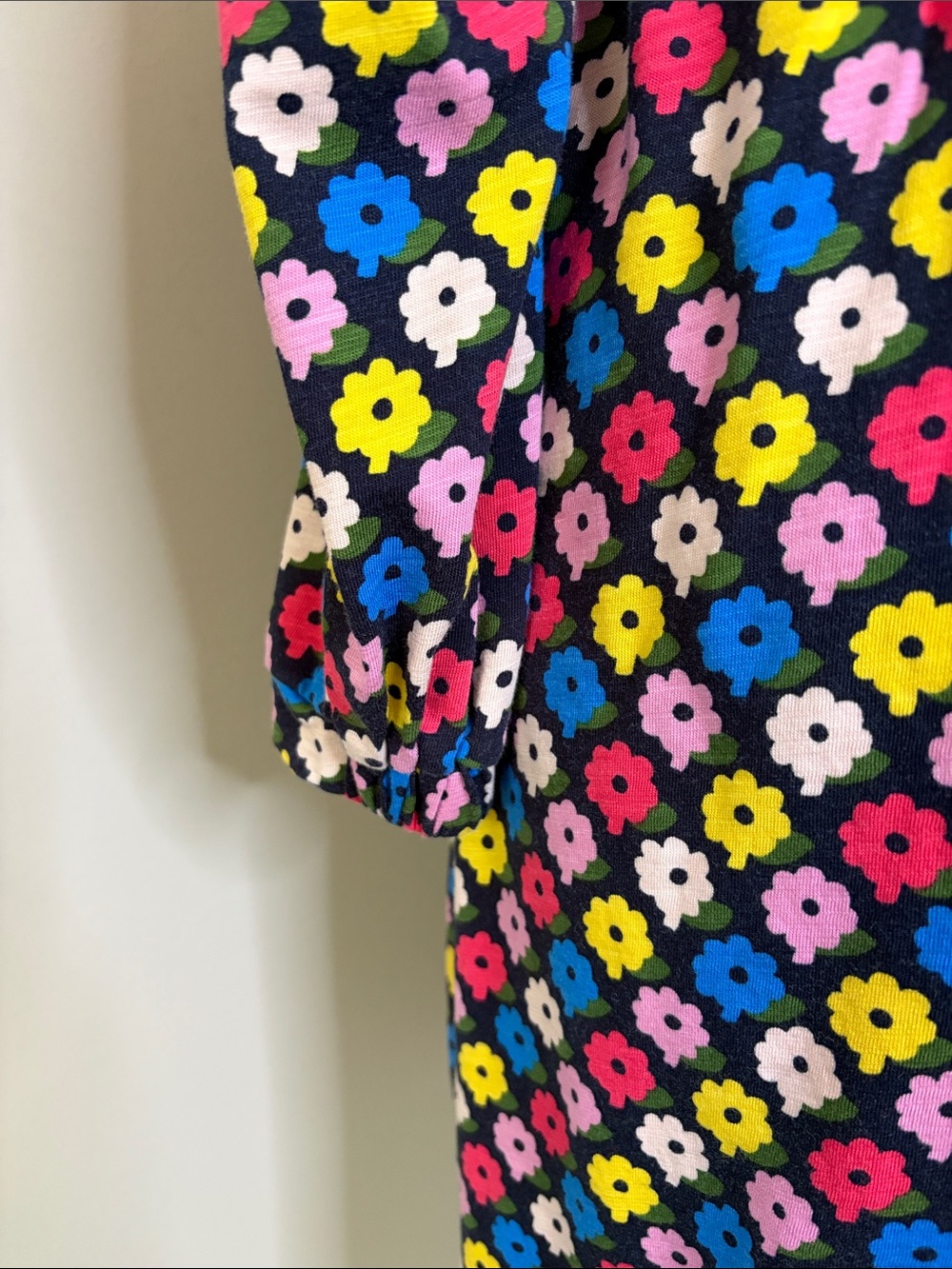 Boden Naomi Relaxed Jersey Dress Multi Pop Daisy Floral Pockets Career Sz 6 - Picture 9 of 15